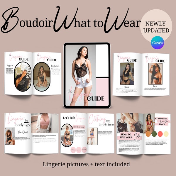 Canva What to Wear to Boudoir, Lingerie for Boudoir Photoshoot Photographers, Minimal Boudoir Style Guide, Boudoir Wardrobe Tips