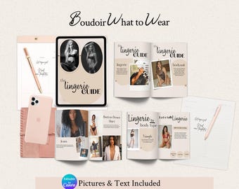 Boudoir Lingerie Guide für Fotografen | Canva Was zu einem Fotoshooting Magazin Vorlage tragen