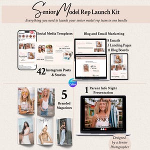 PEYTON Senior Model Rep Canva Launch Program with Instagram Content, Magazines, Emails, Landing Pages