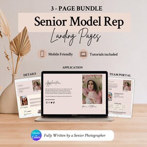 Senior Ambassador Program Website | Editable Canva Landing Pages, Typeform Application & Model Team Portal