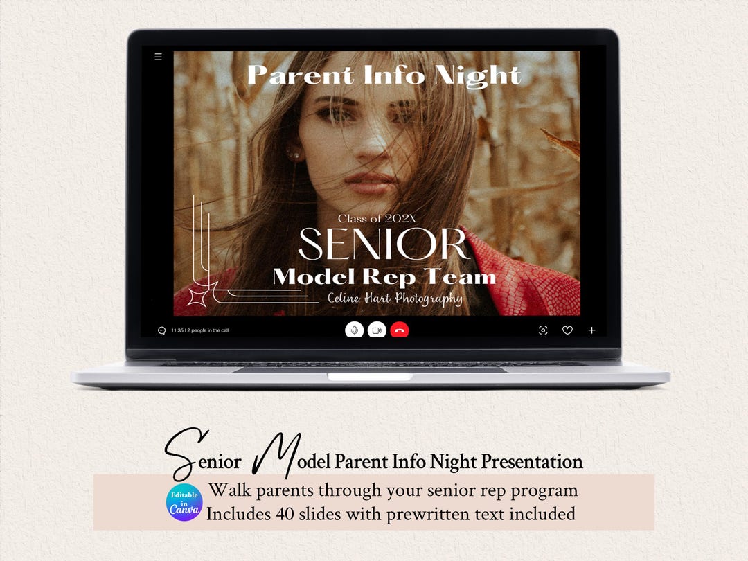 Senior Model Rep Program Presentation Template | 40 Canva Slides for ...