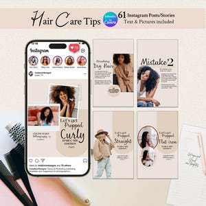 Instagram-Marketing-Content-Paket für Friseursalons und Fotografen | Canva-Karussells