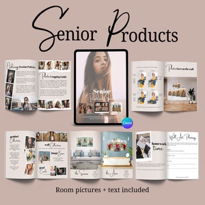Editable Canva Senior Photography Price List & Sales Guide – Prints, Canvas Collections, Wall Art, and Graduation Card Ordering Template