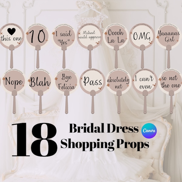 Boho Stars Wedding Dress Shopping Paddle Signs. Wedding Printables, Wedding Dress Shopping Voting Signs, I Said Yes To The Dress