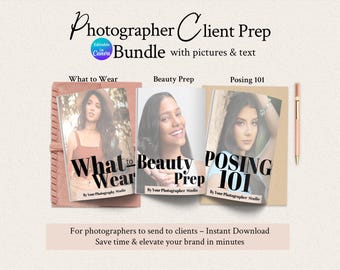 Photography Client Prep Magazine Templates: What to Wear, Posing, Beauty (Canva Download)