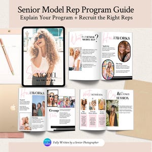 Senior Model Rep Team Program Details Magazine – Canva Template for Photographers + Fully Written Copy