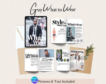 Men’s What to Wear Guide for Photographers | 35-Page Canva Style Magazine with pictures included