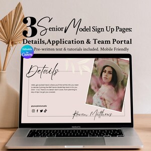 Senior Rep Program Landing Pages w/ Application and Questions included | Canva Templates, ROWAN