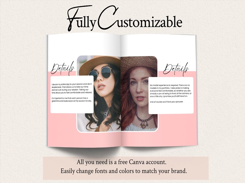 Senior Photography Welcome Guide Canva Template: Beauty Tips, Product and Info Guide, EMILY image 7