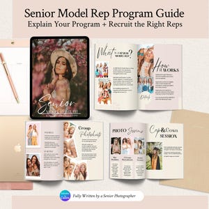 Senior Model Rep Team Recruiting Magazine | Canva Editable Guide for High School Senior Photographers