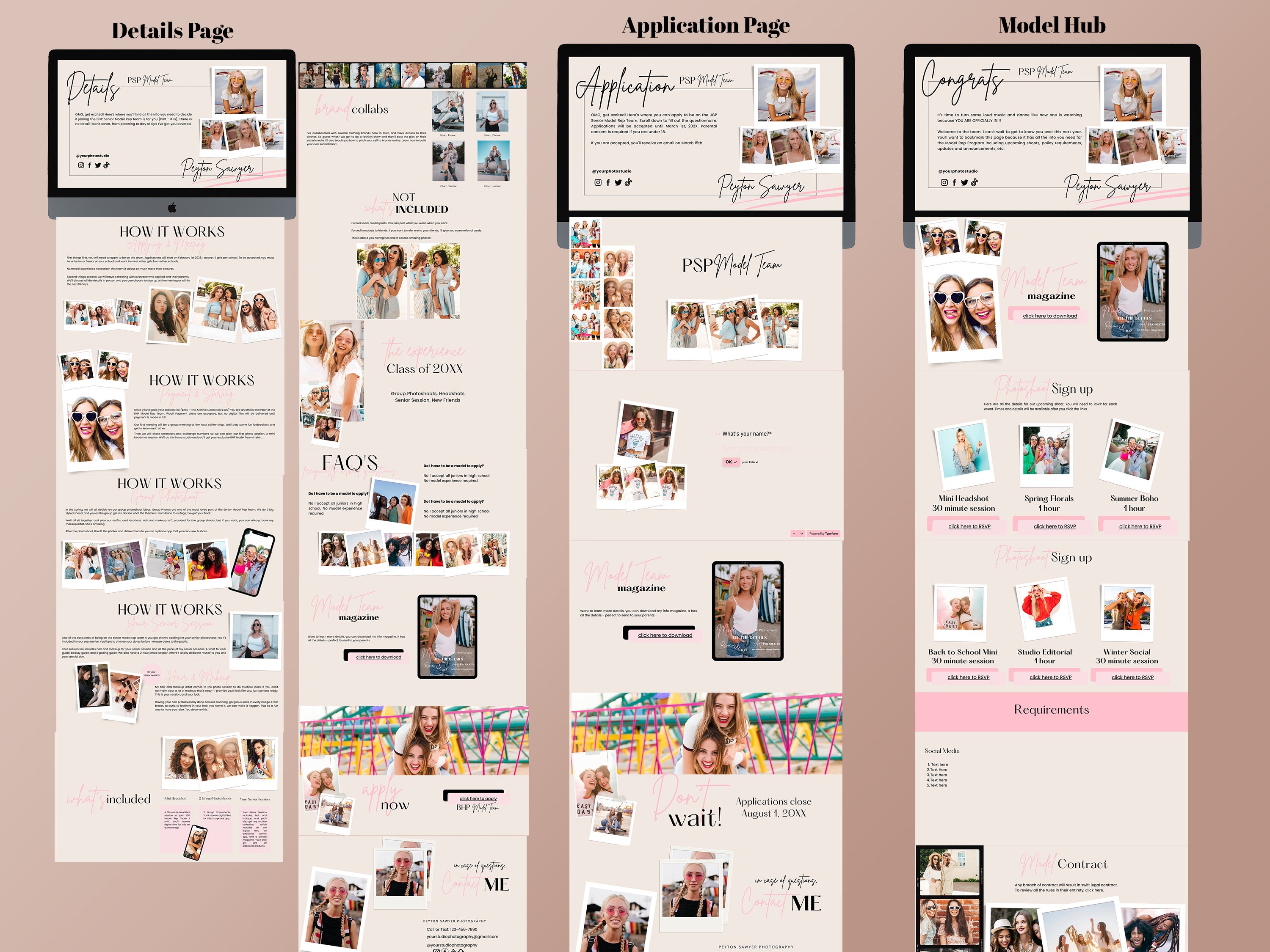 PEYTON Senior Model Rep Collection, Canva Senior Model Rep Magazine ...