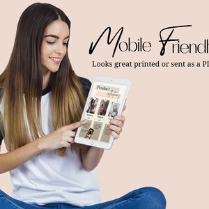 Canva welcome packet for senior photography clients with booking steps, expectations, and after-session details.