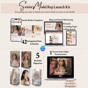 ROWAN Senior Model Rep Program Canva Bundle with Magazines, Newsletters, Landing Pages, Instagram