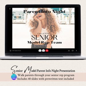 Senior Model Rep Team Presentation Deck – 40 page Canva Slide Templates for Photographers, BAILEY