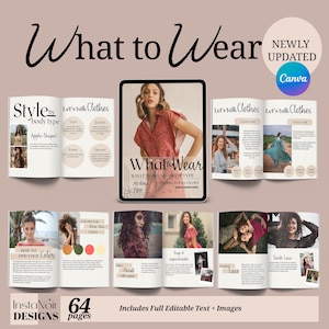 Client Style Guide for Photographers | 64-Page Canva What to Wear Magazine Template | Wardrobe Prep Guide with Outfit Tips, CELINE
