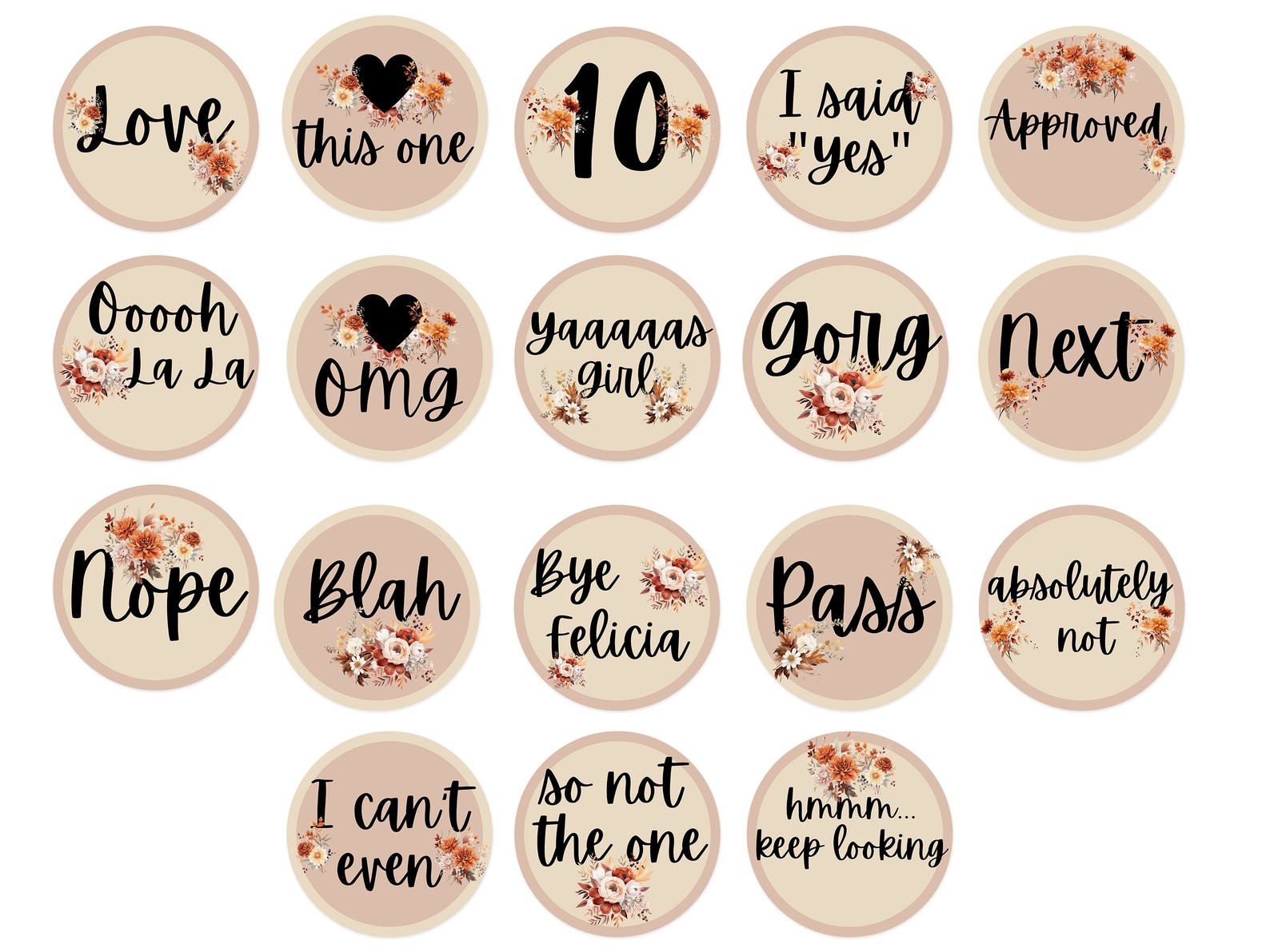Terracotta Watercolor Flowers Wedding Dress Shopping Paddle Sign ...