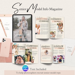 Senior Model Rep Canva Digital Magazine | Editable Magazine Template for Photographers, EMILY