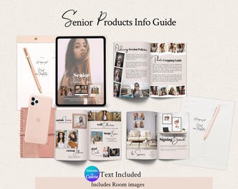 Senior Photographer Product Guide: Canva Price List & Wall Art Templates (Digital Download)