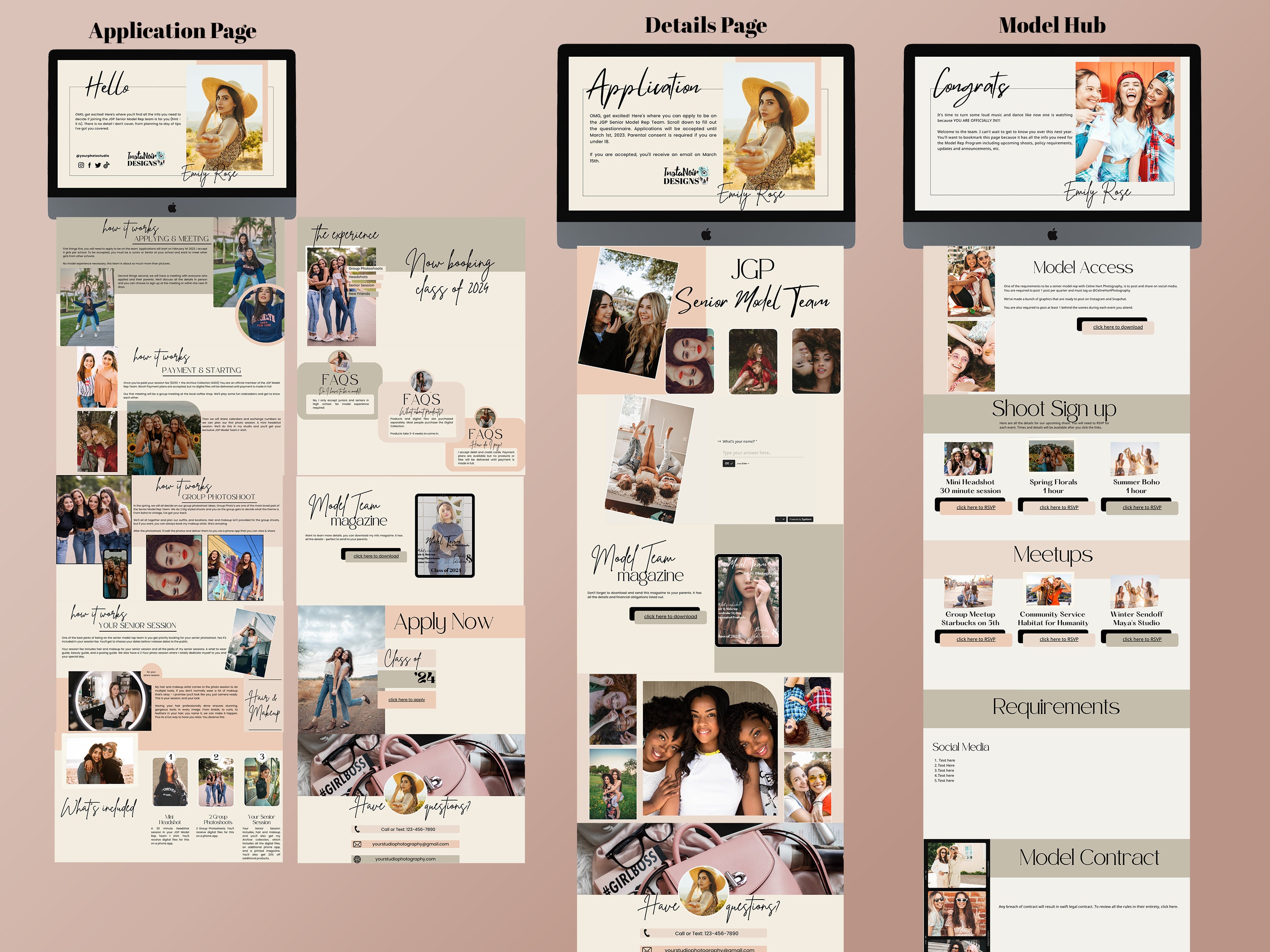 EMILY Senior Model Rep Collection, Photographer Session Prep, Senior ...