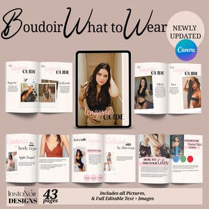Pink Canva What to Wear to Boudoir Photoshoot, Feminine Boudoir Photographer Marketing, Boudoir Shoot Preparation, Photographer Wardrobe