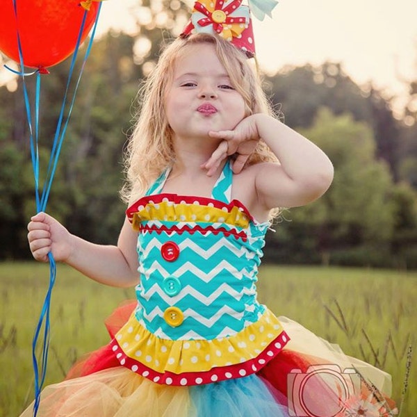 Carnival Birthday party Circus tutu outfit, carnival tutu, carnival outfit, circus outfit, baby toddler carnival circus birthday custom