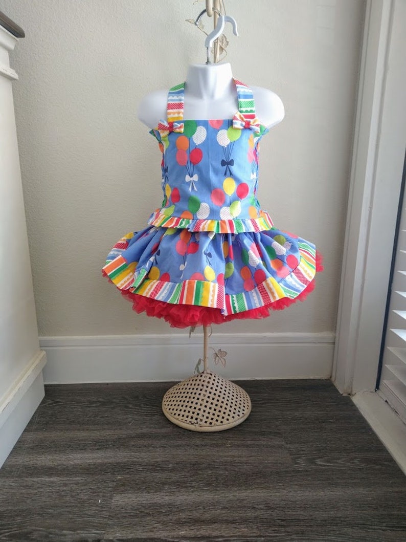 clown circus carnival Custom pageant wear OOC Pageant Birthday Balloon Party Clown Circus Carnival Baby Girls Toddler Casual wear