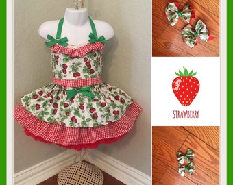 Pageant Strawberry set, Strawberry outfit, Strawberry dress, OOC, Pageant oufit, Pageant dress, custom baby toddler girls pageant wear