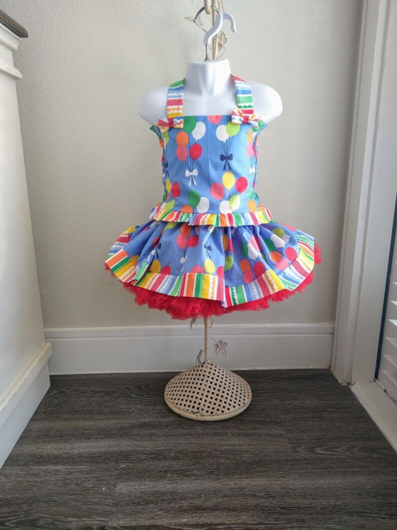 clown circus carnival Custom pageant wear OOC Pageant Birthday Balloon Party Clown Circus Carnival  Baby Girls Toddler Casual wear
