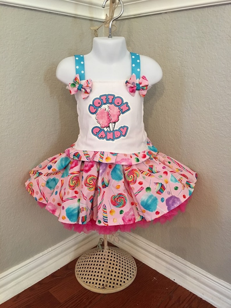 Cotton Candy Pageant Candy Land Birthday Carnival outfit Circus Cotton Candy dress Girls 1st Birthday Outfit Cotton Candy party clown