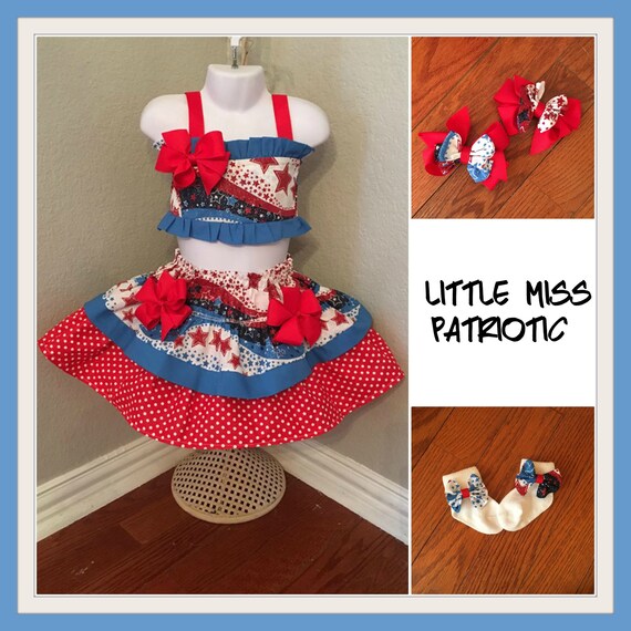 red white and blue pageant wear