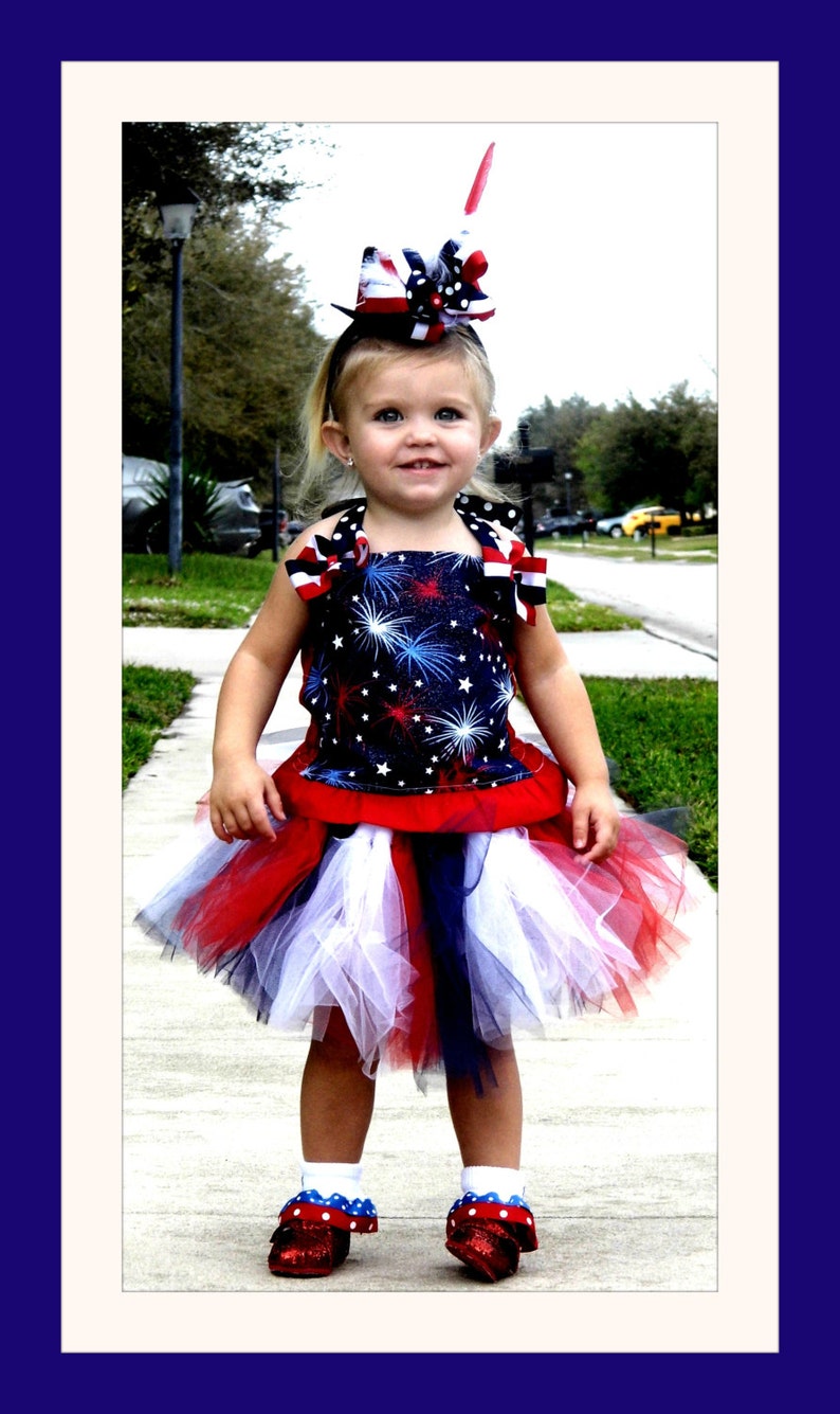 red white and blue pageant wear