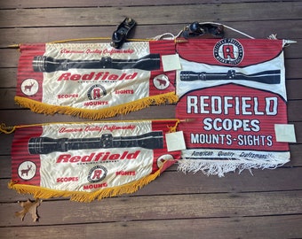 Redfield Scopes Mounts Vintage Gun Banners Signs - 1 banner