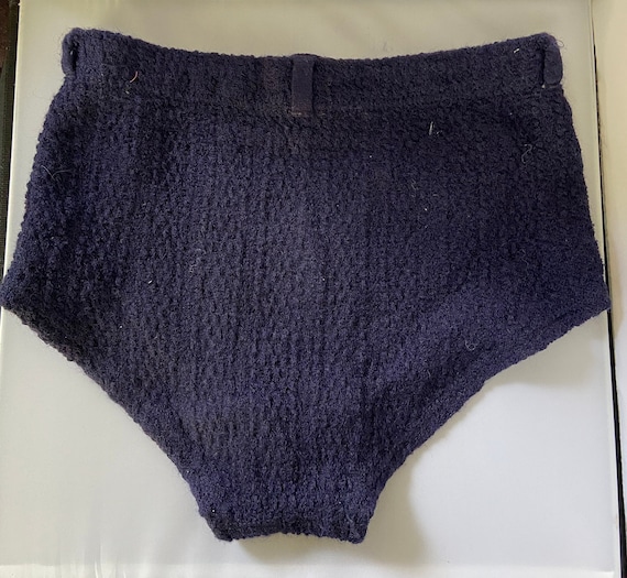 Mens Vintage Bathing Suit Wool 1940s Streamline Swim … Gem