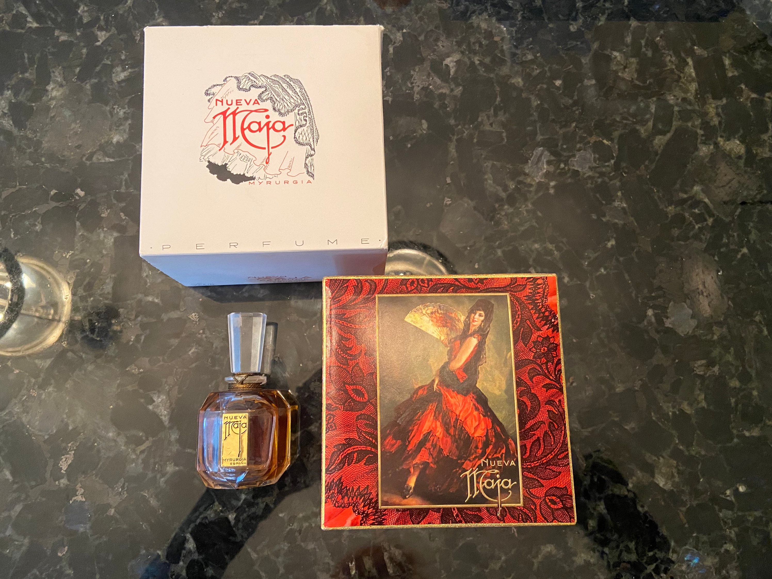 Antique Vintage Myrurgia Maderas De Oriente Perfume Bottle in Original Box  Art Deco Collectible Rare Fragrance 
