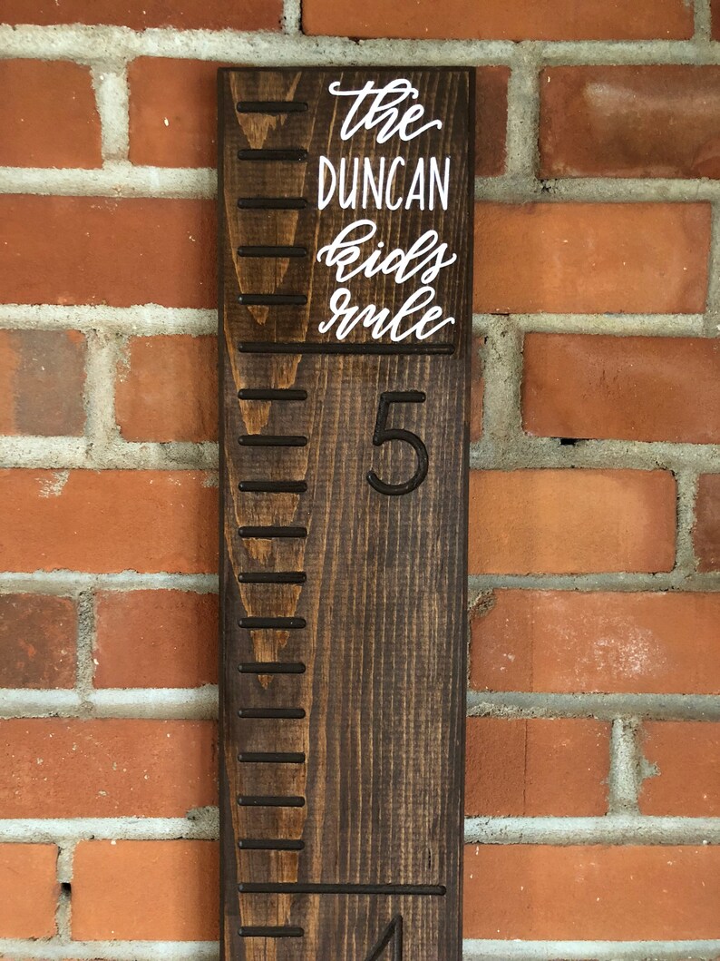 Nursery Large Wood Ruler Wall Decor Etsy