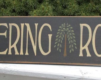 GATHERING ROOM With Willow Tree ~ Farmhouse, Rustic, Country, Primitive Living Room, Family Room, Great Room, Home Decor Handmade  Wood Sign