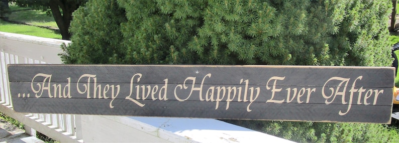 And They Lived Happily Ever Upcycled wood pallet sign ~ Farmhouse Sign Rustic Sign Wedding Gift Bridal Shower Gift Anniversary Gift