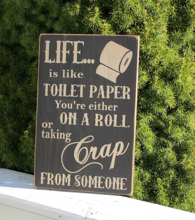 Life is Like Toilet Paper You're Either on A Roll or Etsy