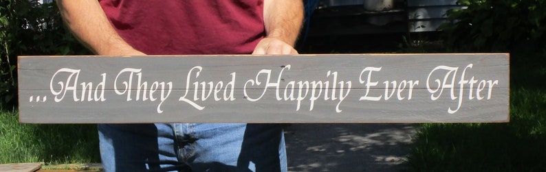 And They Lived Happily Ever Upcycled wood pallet sign ~ Farmhouse Sign Rustic Sign Wedding Gift Bridal Shower Gift Anniversary Gift