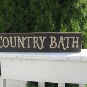 COUNTRY BATH  Rustic Wood Sign