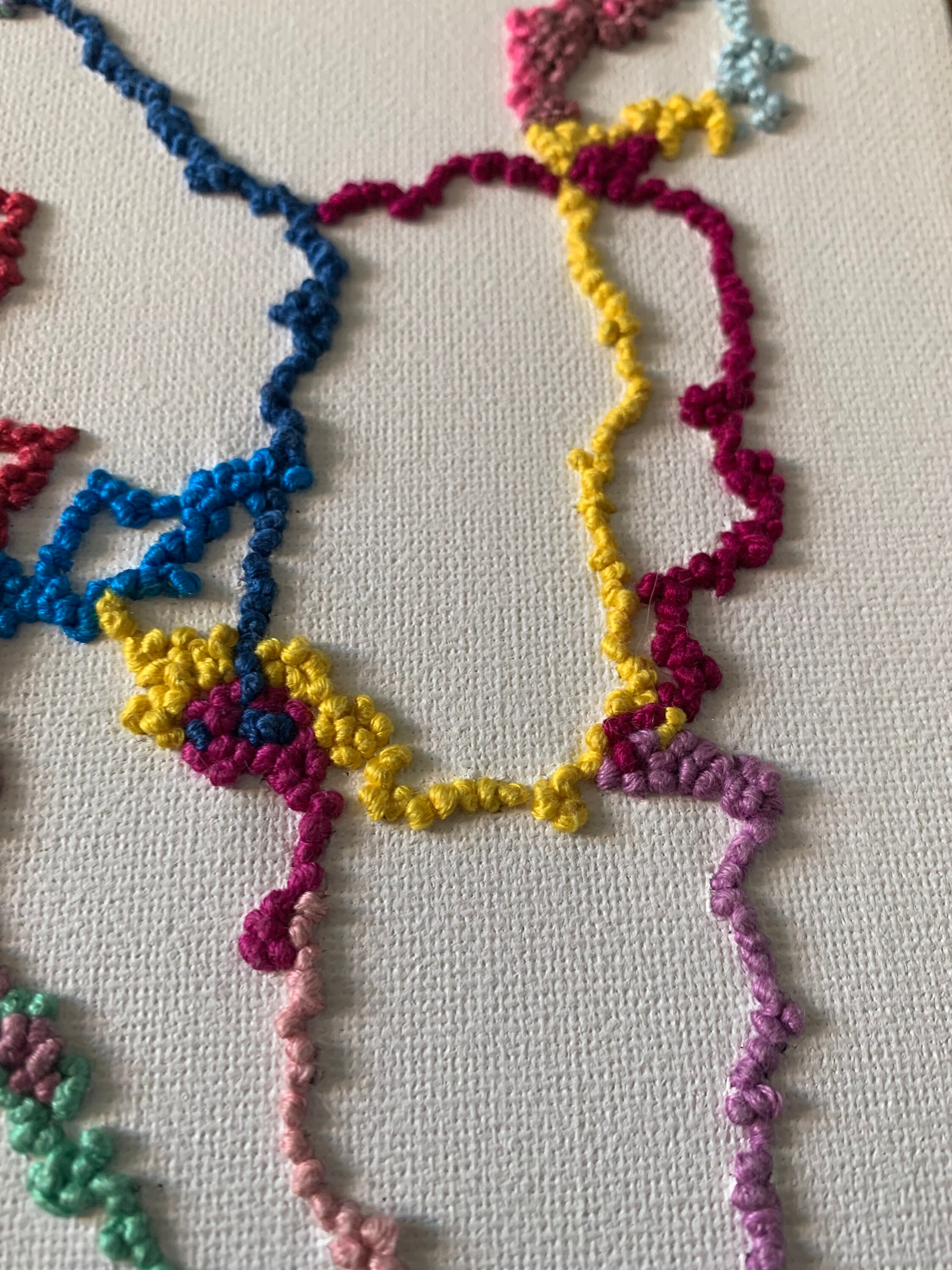 Abstract Embroidery Wall Art Art and Collectables Home and Etsy