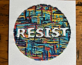 RESIST art print | Fight on poster |Resistance poster | Liberal Art | Fight On Wall Art | Progressive Print | Progressive Art |  Protest Art