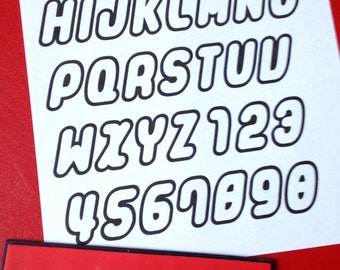INSTANT Download - Block Font Template - Now in 3 different sizes!