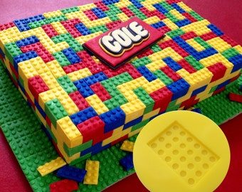 Flat Fondant Block Mold - Includes Font & Side Block Template