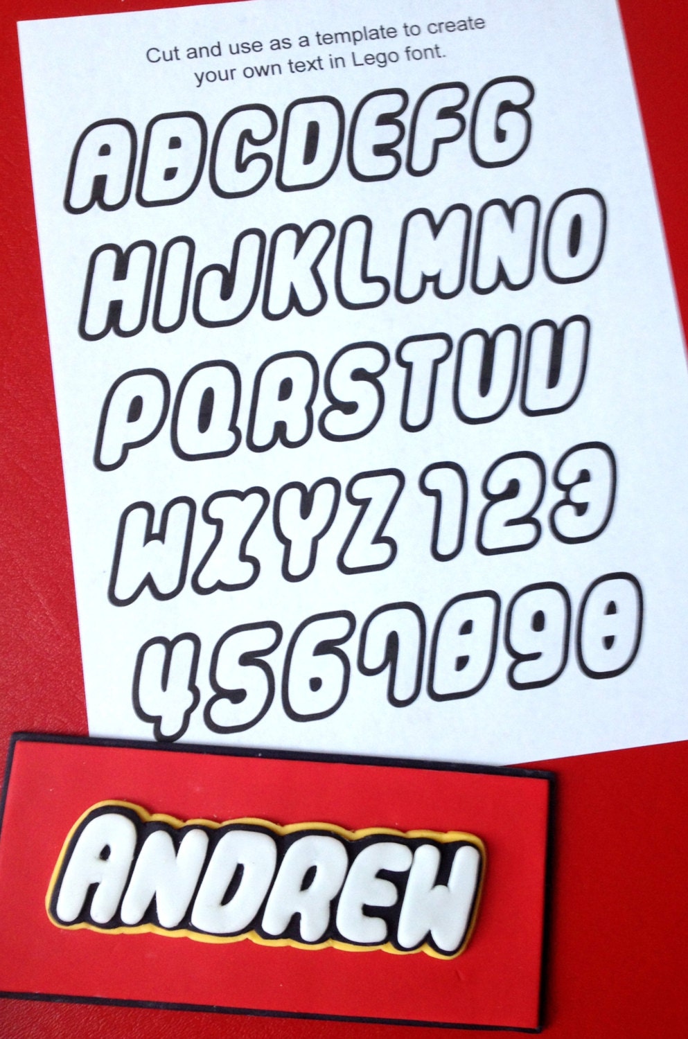 DIGITAL Download - Block Font PDF  - this is not an SVG or Font file