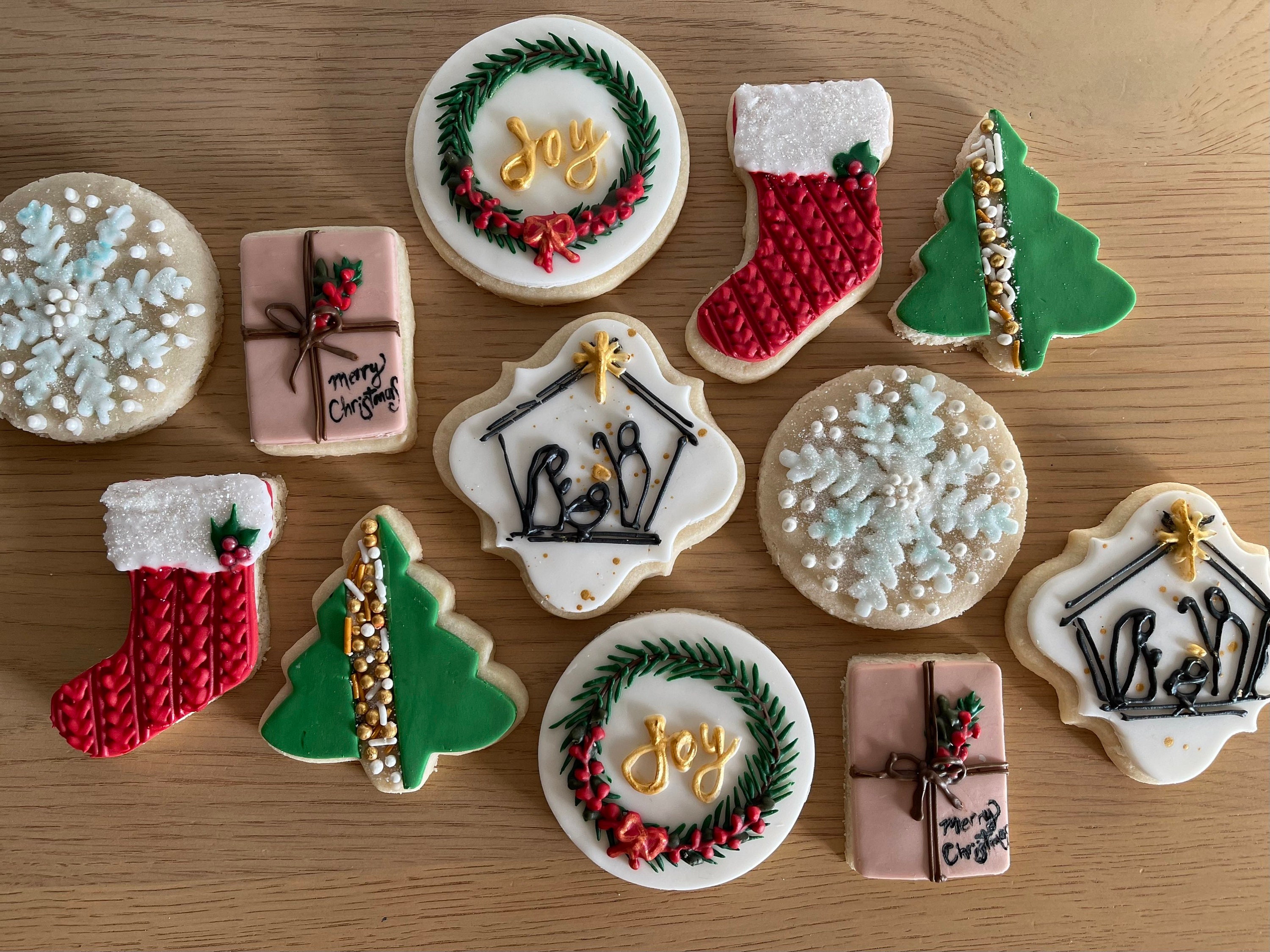 Christmas Decorated Cookies - Etsy