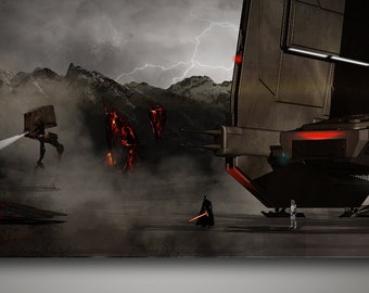 Kylo Ren's Command Shuttle premium artistic canvas