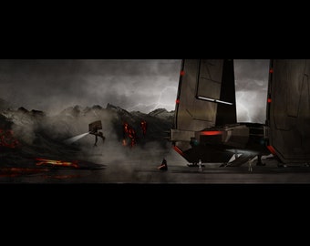 Kylo Ren's Command Shuttle 12"x18" Metal