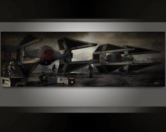 Tie Interceptor premium artistic canvas 12" x 36"