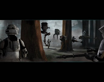Endor Invasion 12"x18" Metal Print